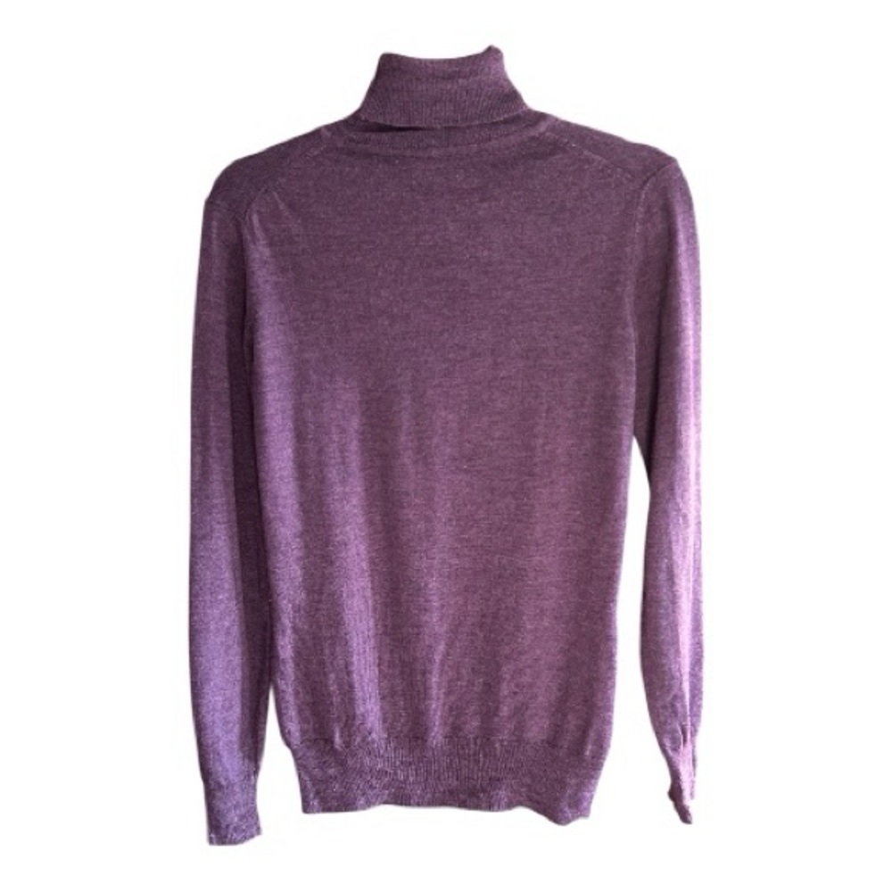 BARBOUR Merino‎ Wool Turtleneck Sweater Wineberry Purple S - Picture 3 of 10
